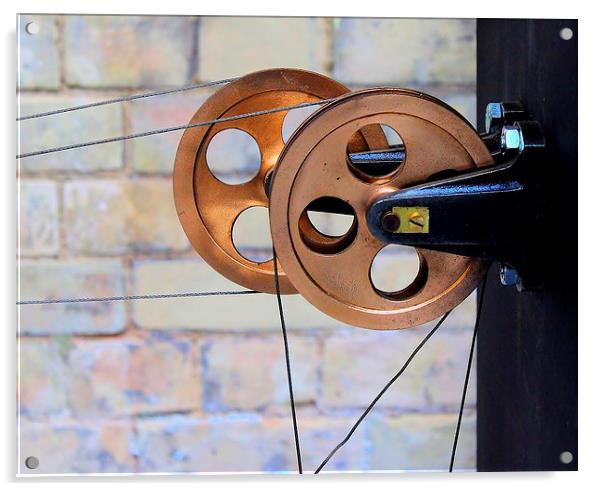 Pulleys in the tool room Acrylic by Robert Cane