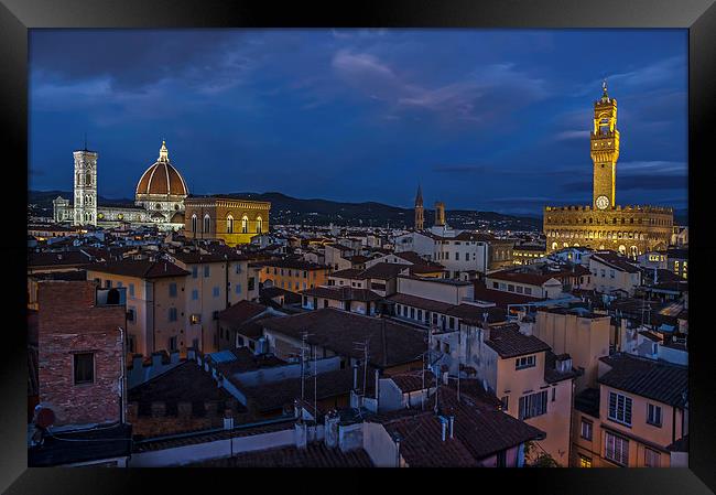 Florence Night Time Framed Print by mhfore Photography