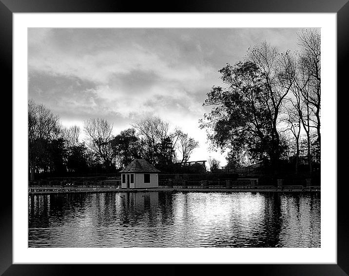 Boating Lake, Framed Mounted Print by Lilian Marshall