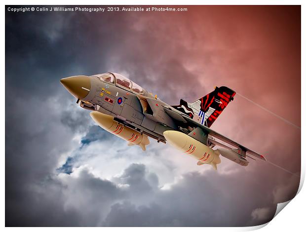 Storming 2 !! Tornado GR4 617 Squadron Print by Colin Williams Photography