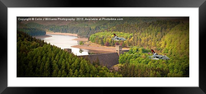 Tornado GR4s 617 Squadron Over The Howden Dam Framed Mounted Print by Colin Williams Photography