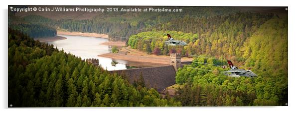 Tornado GR4s 617 Squadron Over The Howden Dam Acrylic by Colin Williams Photography