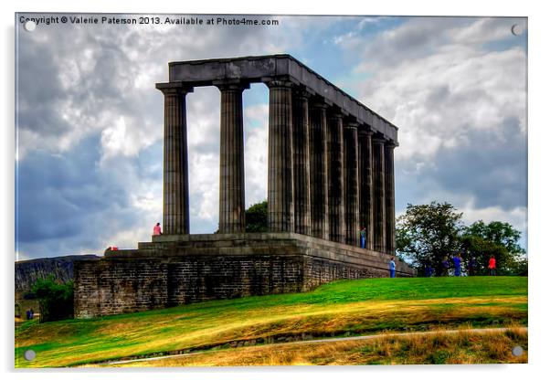 National Monument Edinburgh Acrylic by Valerie Paterson