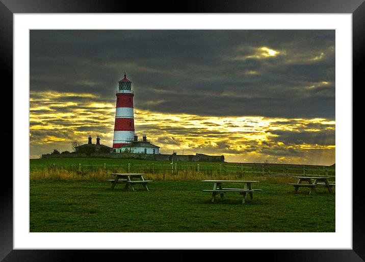 Happisburgh Lighthouse Framed Mounted Print by Simon Deacon
