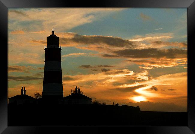 Happisburgh Lighthouse Framed Print by Simon Deacon