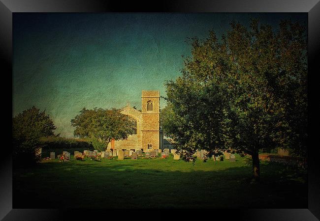 Edgefield Church in Norfolk Framed Print by Julie Coe