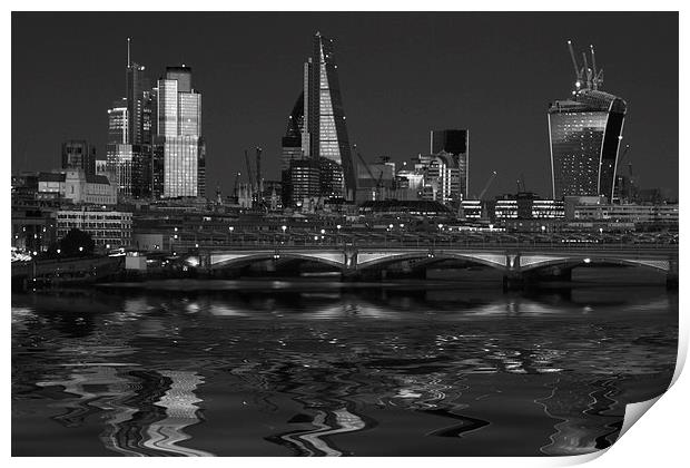 City of London Skyline Print by David French