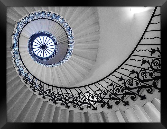 Spiral Stairs Framed Print by Jan Venter
