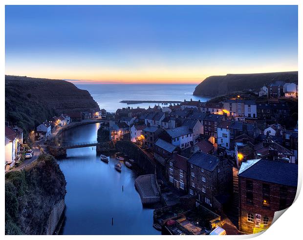 Staithes at Dawn Print by Neil Young