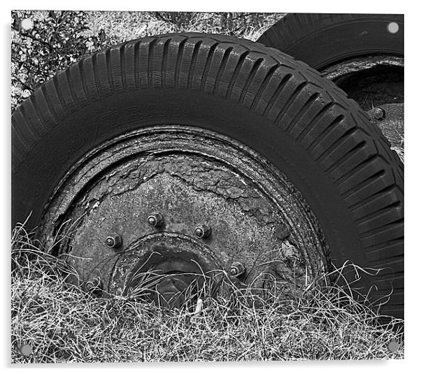 Abandoned Wheels Acrylic by Nige Morton