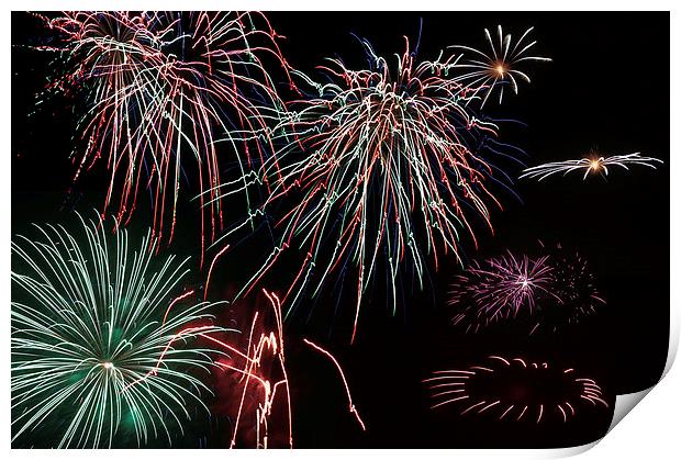 Fireworks Extravaganza 1 Print by Steve Purnell