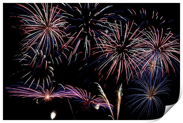 Fireworks Extravaganza 2 Print by Steve Purnell