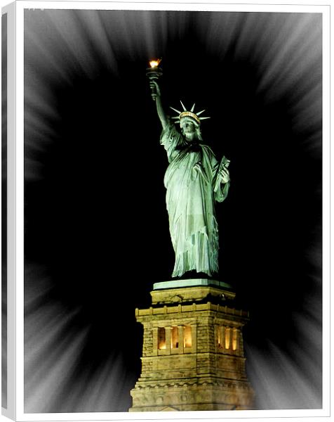 Statue of Liberty NYC Canvas Print by Jeff Hardwick