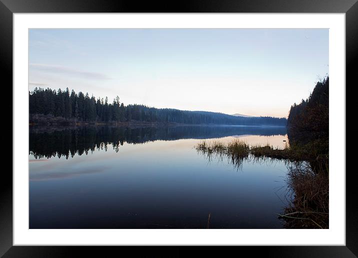 Clear Lake - Mist in Distance Framed Mounted Print by Belinda Greb