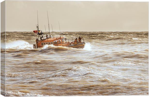 Lifeboat half hidden in the trough Canvas Print by Christine Kerioak