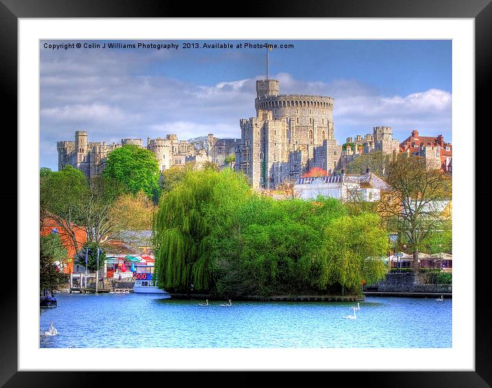 Windsor Castle and the River Thames Framed Mounted Print by Colin Williams Photography