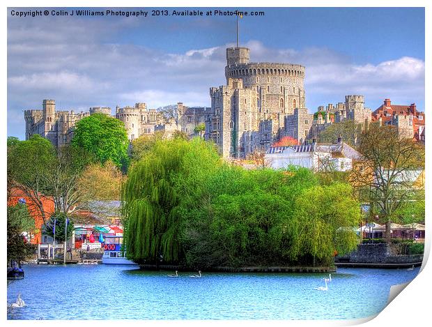 Windsor Castle and the River Thames Print by Colin Williams Photography