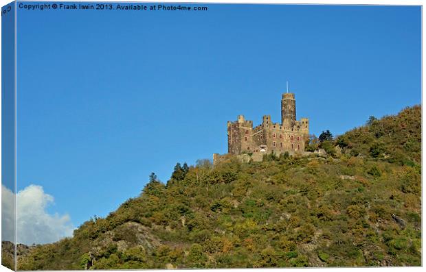 Maus Castle on the River Rhine. Canvas Print by Frank Irwin