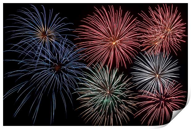 Fireworks Extravaganza 4 Print by Steve Purnell