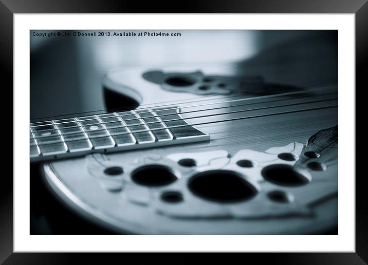 Abstract guitar Framed Mounted Print by Jim O'Donnell