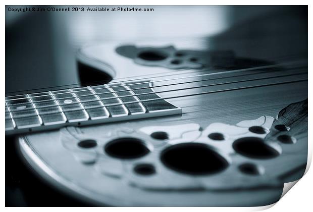Abstract guitar Print by Jim O'Donnell