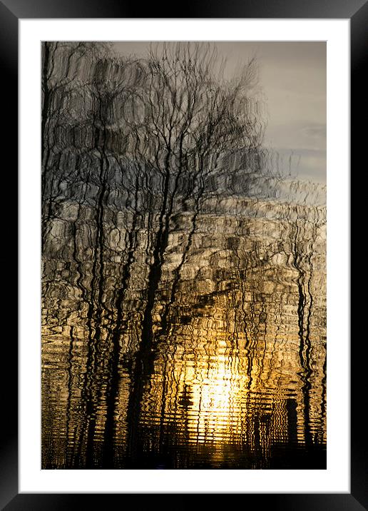 Sunset reflection 2 Framed Mounted Print by Jim O'Donnell