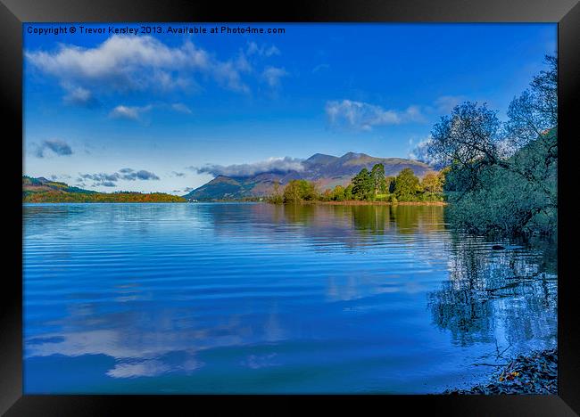 Derwentwater Lake District Framed Print by Trevor Kersley RIP