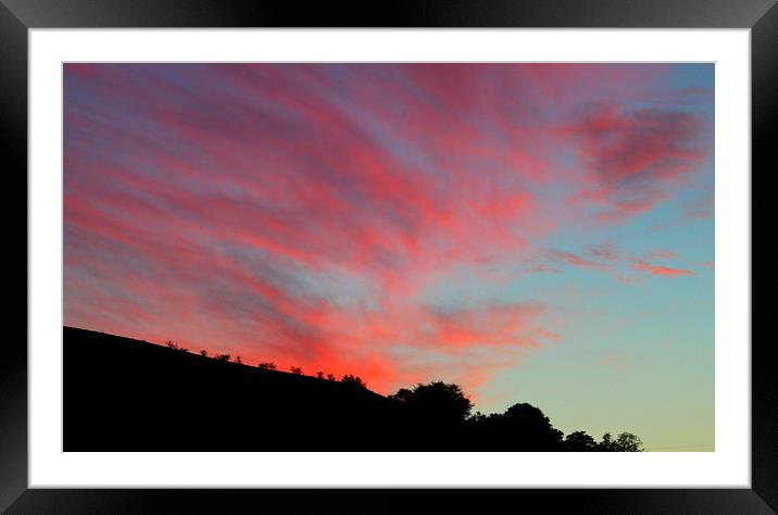 Red sky at Night Framed Mounted Print by Kayleigh Meek