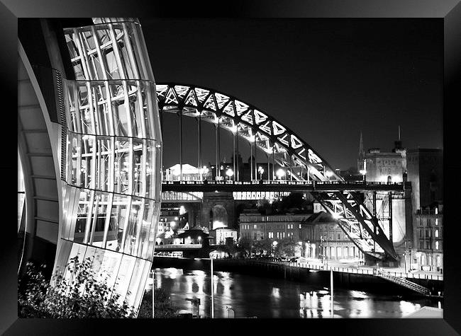 The Sage and Tyne Bridge, Newcastle Framed Print by Helen Holmes