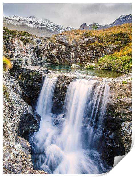 Glen Brittle Waterfall Print by Richard Peck