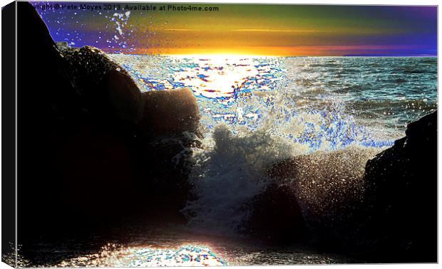 Wave Burst Canvas Print by Pete Moyes