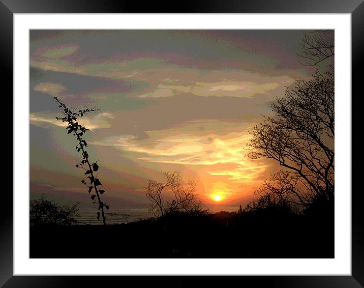 Colorful Clouds at Sunset Framed Mounted Print by james balzano, jr.