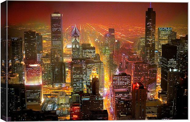Chicago From The 96th Floor Canvas Print by Ruta Naujokiene