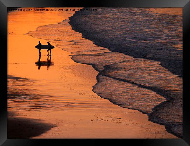 Harlyn Bay Sunset Framed Print by Jenni Cheesman