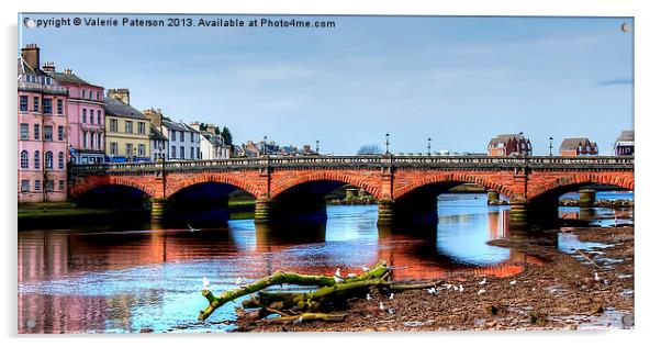 Ayr New Bridge Acrylic by Valerie Paterson