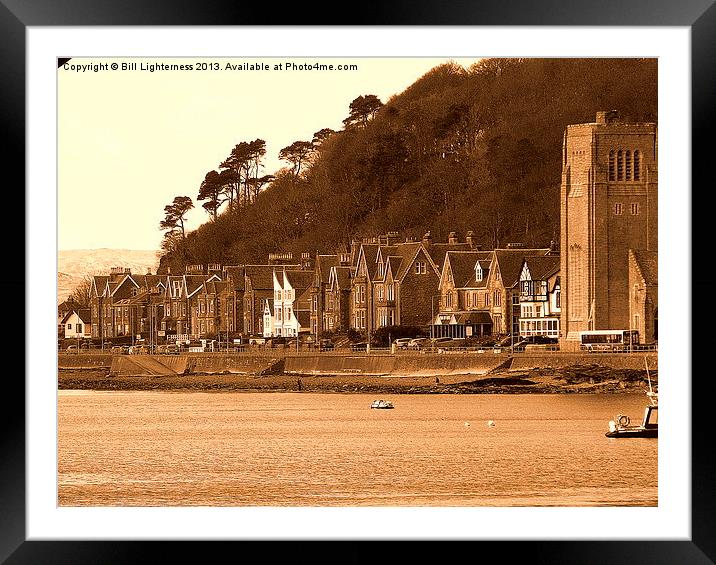 Oban harbour and promenade Framed Mounted Print by Bill Lighterness