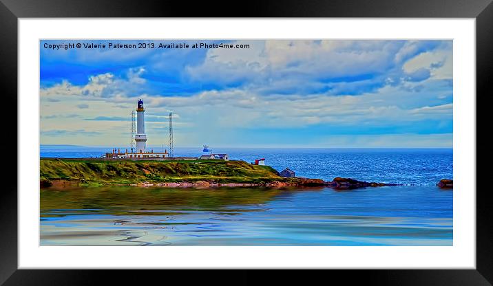 Aberdeen Lighthouse Framed Mounted Print by Valerie Paterson