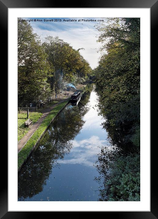 Shropshire Union Canal, Brewood Framed Mounted Print by Ann Garrett
