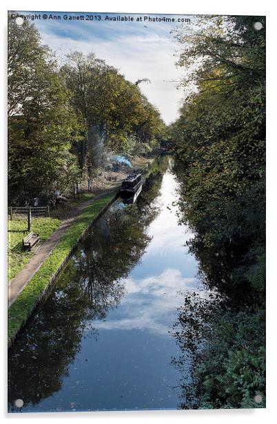 Shropshire Union Canal, Brewood Acrylic by Ann Garrett