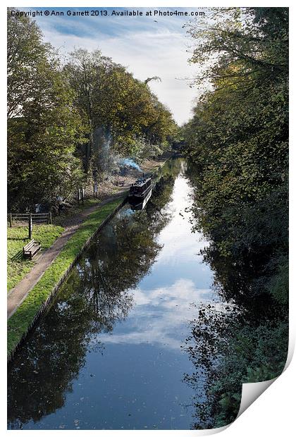 Shropshire Union Canal, Brewood Print by Ann Garrett