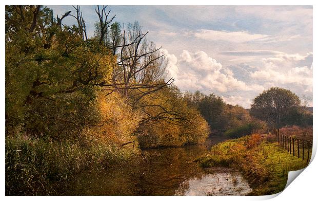 Along the riverbank Print by Dawn Cox
