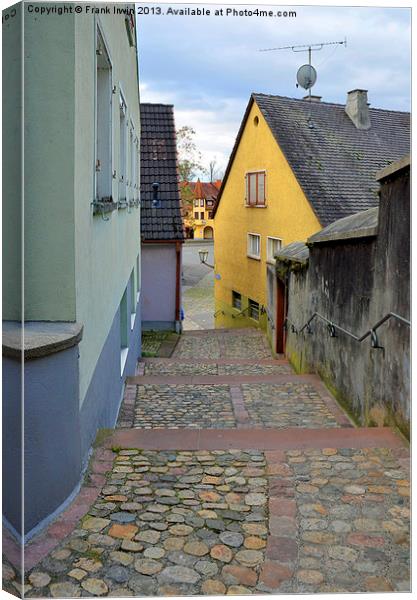 Steep back-streets in Breisach up to the Cathedral Canvas Print by Frank Irwin