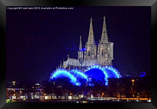 Cologne Cathedral at night Framed Print by Frank Irwin
