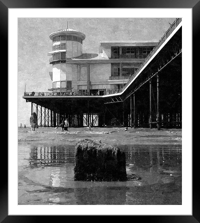 Grand Pier at Weston-Super-Mare North Somerset  Framed Mounted Print by Paula Palmer canvas