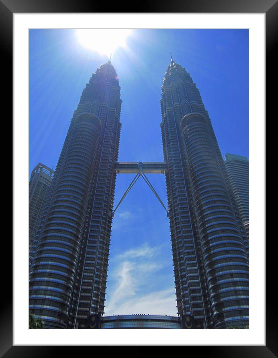 Menara Petronas Towers Framed Mounted Print by Luke Newman