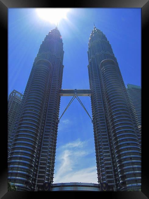Menara Petronas Towers Framed Print by Luke Newman