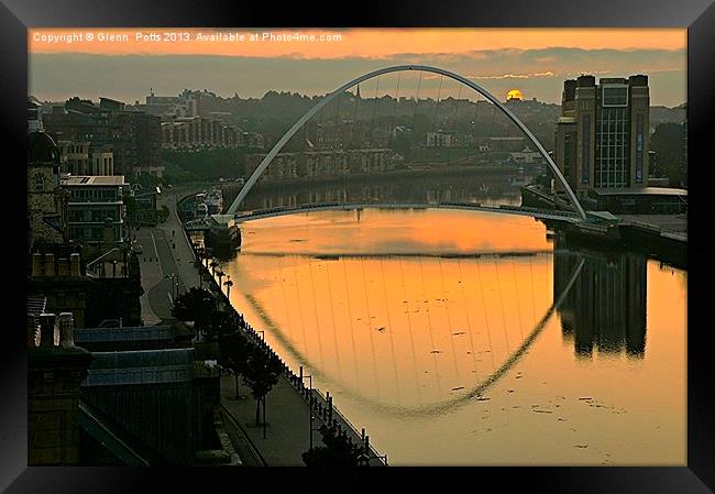 Millennium Bridge Newcastle upon Tyne Framed Print by Glenn Potts