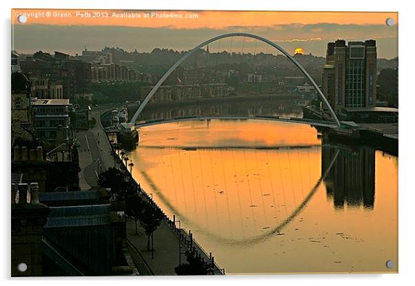 Millennium Bridge Newcastle upon Tyne Acrylic by Glenn Potts