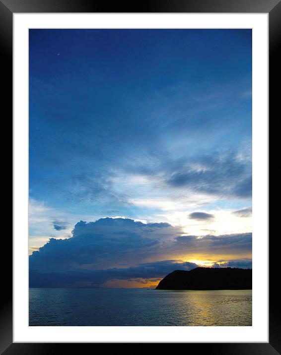 Gulf of Thailand Sunset Framed Mounted Print by Luke Newman
