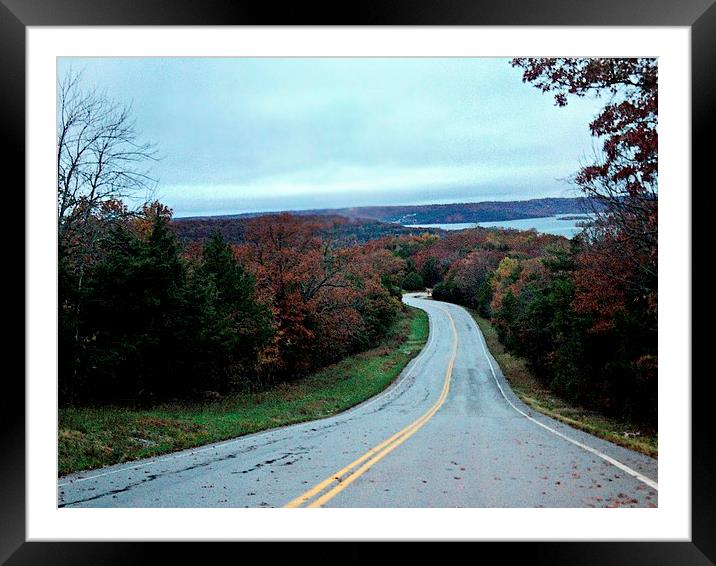 Drive to the Lake Framed Mounted Print by Pics by Jody Adams